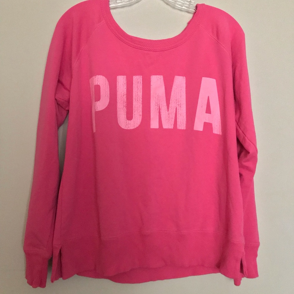 Pink puma sweat shirt